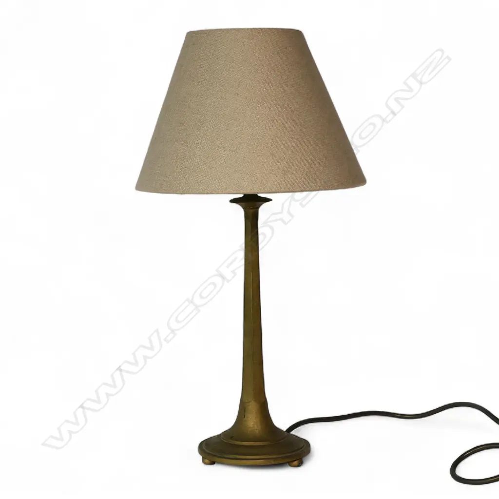 A c.1930s metal table lamp and shade, Image 1++